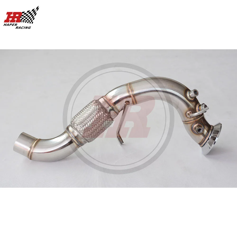 HP RACING 2.5'' Stainless Steel Turbo Catless Downpipe For M57 DPF E90 E91 E92 E60 Diesel 335D 535D 635D X3 X5 X6