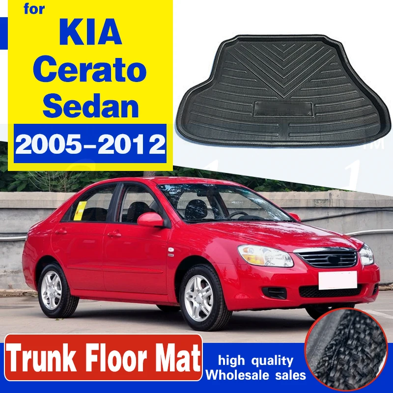 Boot Cargo Liner Rear Trunk Mat Floor Tray Carpet Protector Tailored Pad For Kia Cerato Sedan 2005-2012 Waterproof Non-slip Pad