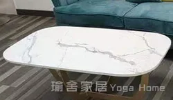 Nordic light luxury post modern marble countertop rectangular tea table custom simple small family living room tea table