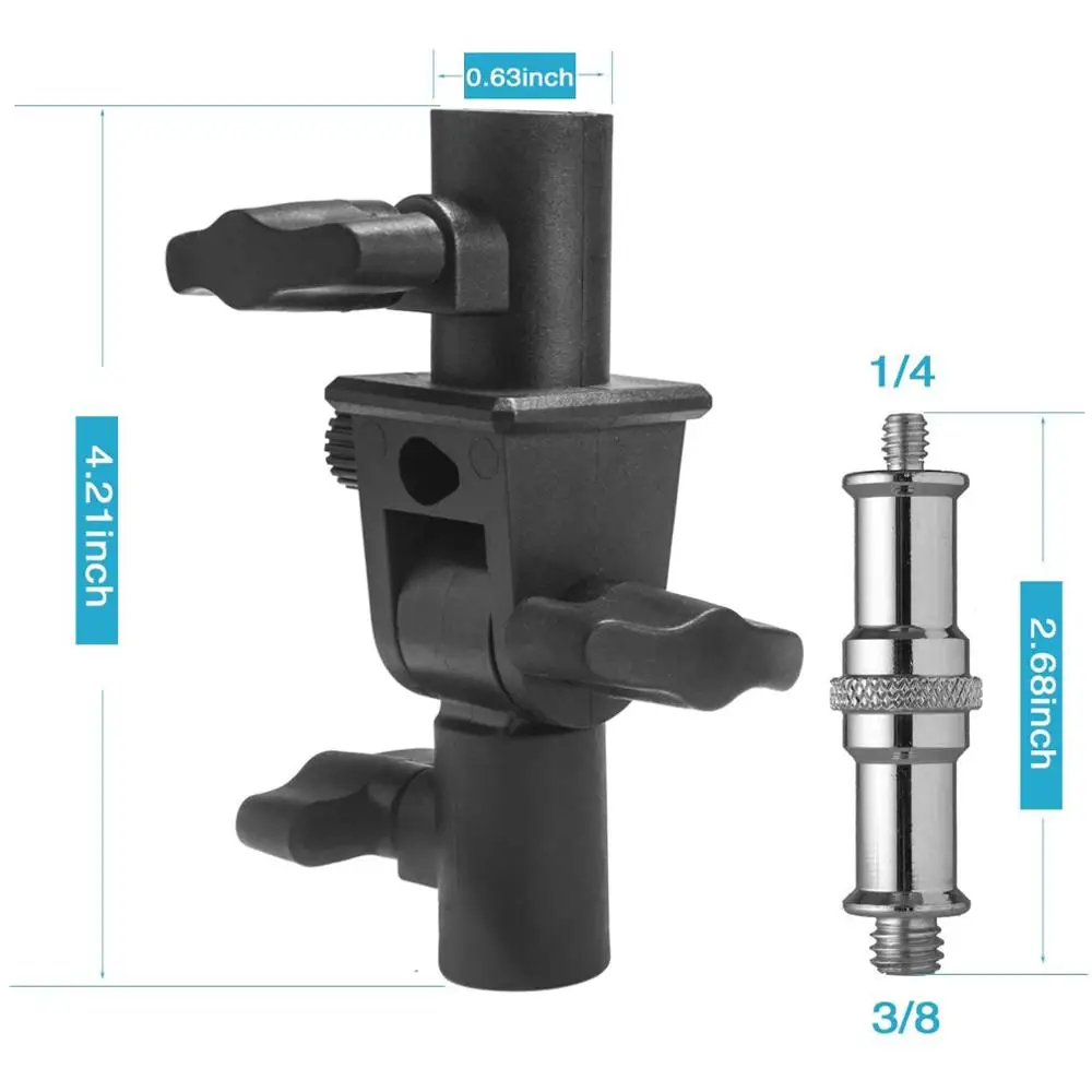 D Type Flash Speedlight Stand Bracket Shoe Mount Adapter with Umbrella Holder