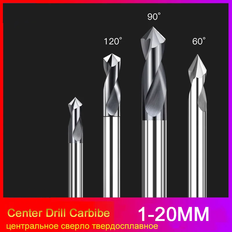 Carbide Drill Bit 60 90 120 Degree NC Spot Drill Prepare Guide Pilot Hole Chamfer Machine Tool 0.5-20MM Spot Location Center Bit