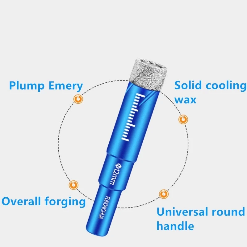 1PCS Alat Pertukangan Bor Ubin Granit Kaca Vitrifikasi Marmer Multifungsi Bor Kerucut dan Ubin Kering dan Brazing 5MM-16MM
