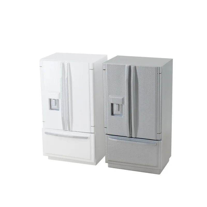 

1:12 Dollhouse Double Door Refrigerator Model Mini Furniture Toy Model Set