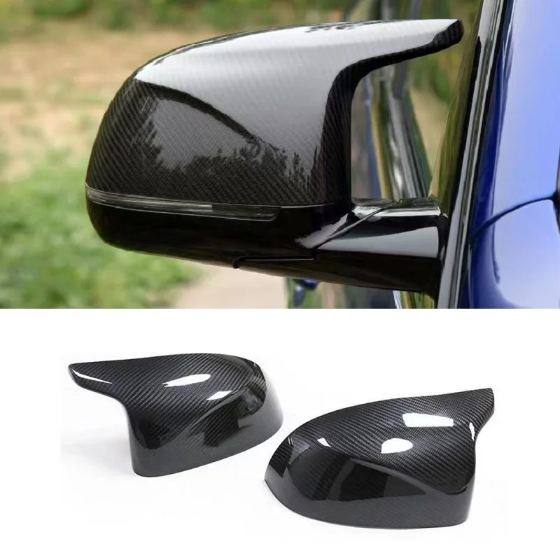 

Fit For BMW F95 F96 F97 F98 X3M X4M X5M 2pcs Replacement/Add On Style Carbon Fiber Side Mirror Cover Caps Car Accessories