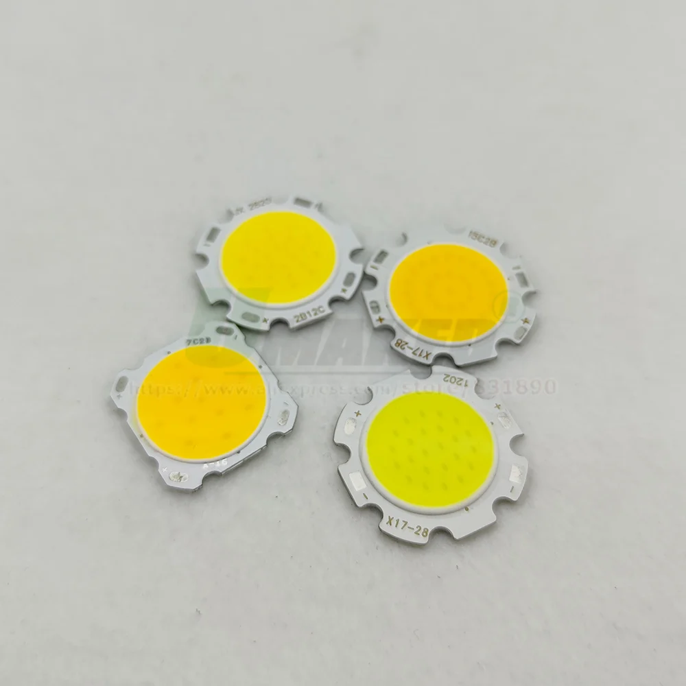 LED COB Ball 3W 5W 7W 10W 12W 15W 20W 300mA Dia 2820 Round Chip Diode Light Source 3000-4000-6000K For Lamp Bulb Spotlight DIY