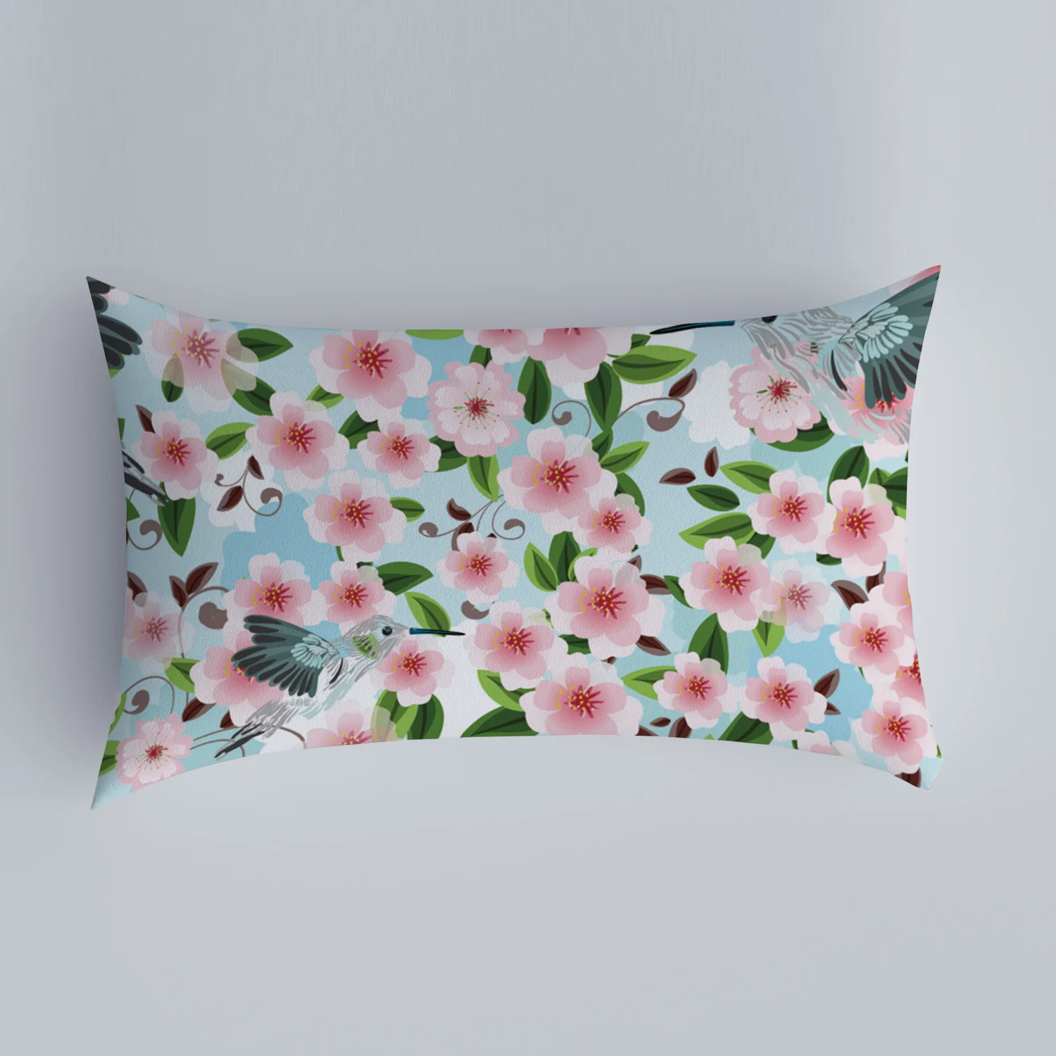 ins style small floral fresh pattern cushion cover car backrest pillowcase living room sofa home furnishing pillowcase