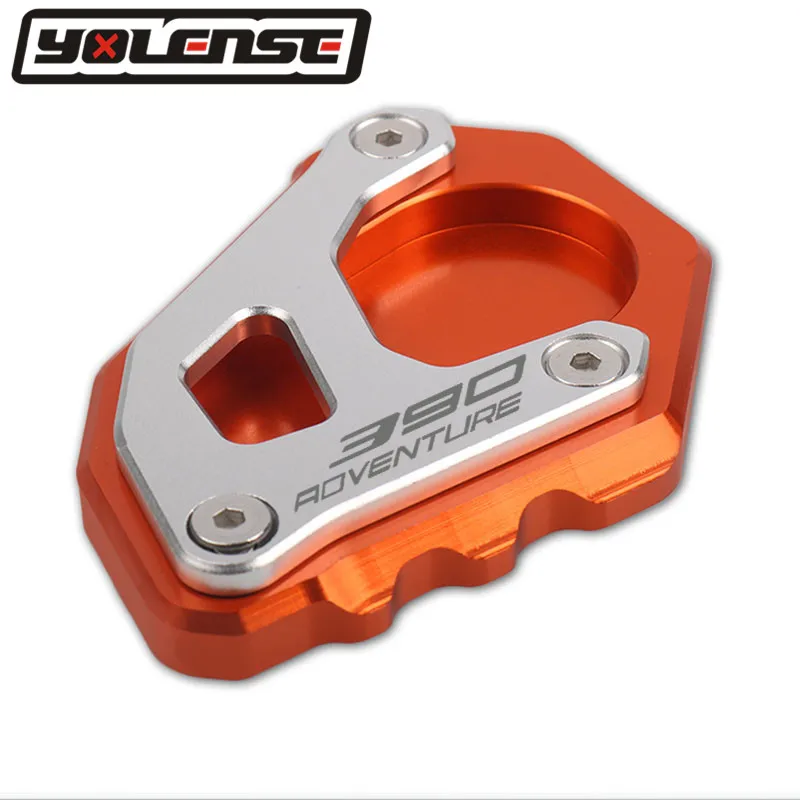 For 390 Adventure 390 ADV 2020-2023 Motorcycle Kickstand Foot Side Stand Extension Support Plate Pad whith logo