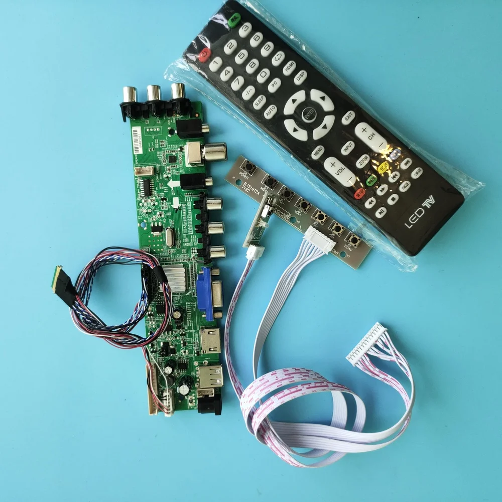 

Kit For B141EW05 V0/B141EW05 Panel DVB-T2 HDMI-compatible AV 14.1" 1280X800 LED USB VGA Signal screen TV controller board remote