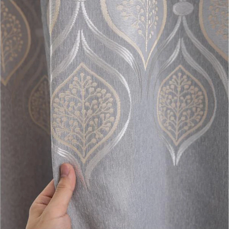 Dreamwood High Quality European Style Jacquard Thickening Blackout Window Curtain For Living Room Modern Customized Curtains