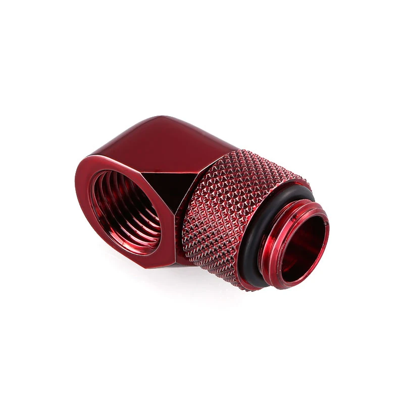 Bykski 90 angolato 360 adattatore rotante gomito Computer raffreddamento ad acqua raccordi per tubi rigidi, argento, nero, oro, bianco, G1/4