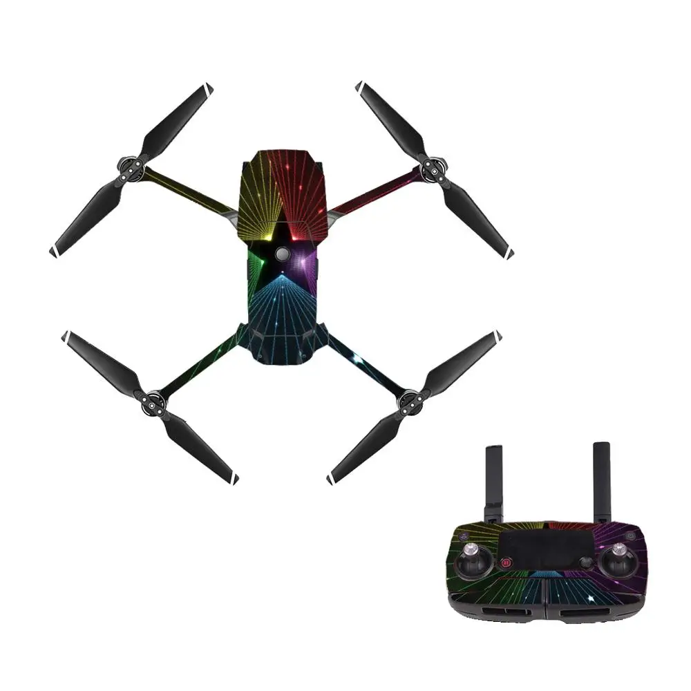 Popular Style 8 Decal Skin Sticker For DJI Mavic Pro Drone + Remote Controller + 3 Batteries Protection Film Cover