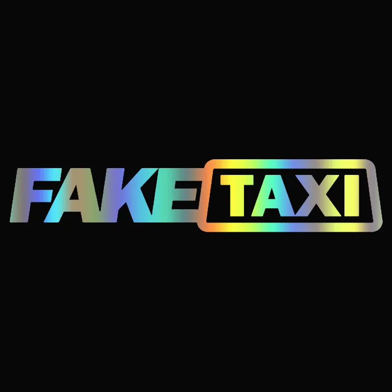 

40547# Die-Cut Vinyl Decal FAKE TAXI Car Sticker Waterproof Auto Decors on Car Body Bumper Rear Window