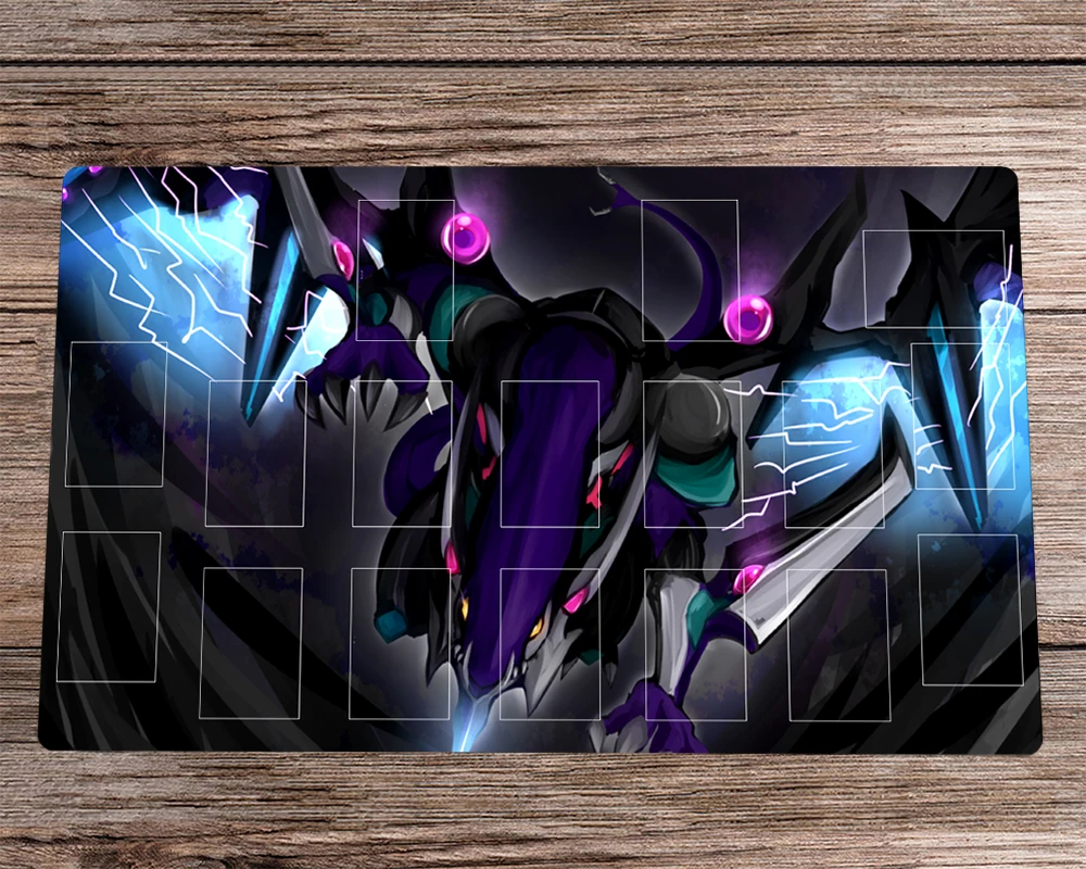 NEW Yu-Gi-Oh! Playmat Dark Rebellion Xyz Dragon TCG CCG Trading Card Game Pad Zones & Bag Anti-slip Desk Mat Mousepad 60x35cm