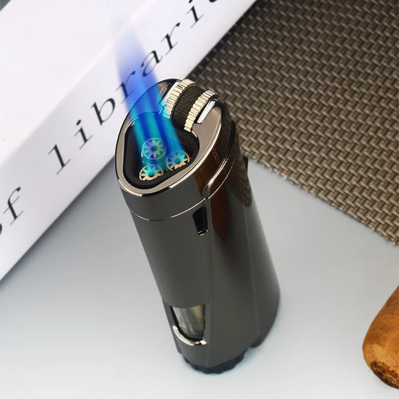 

Jet Three Torch /Turbo Lighter Buy Cigarette Unusual Gas Lighters Butane Metal Gadgets for Men Smoking Accessories Lighters