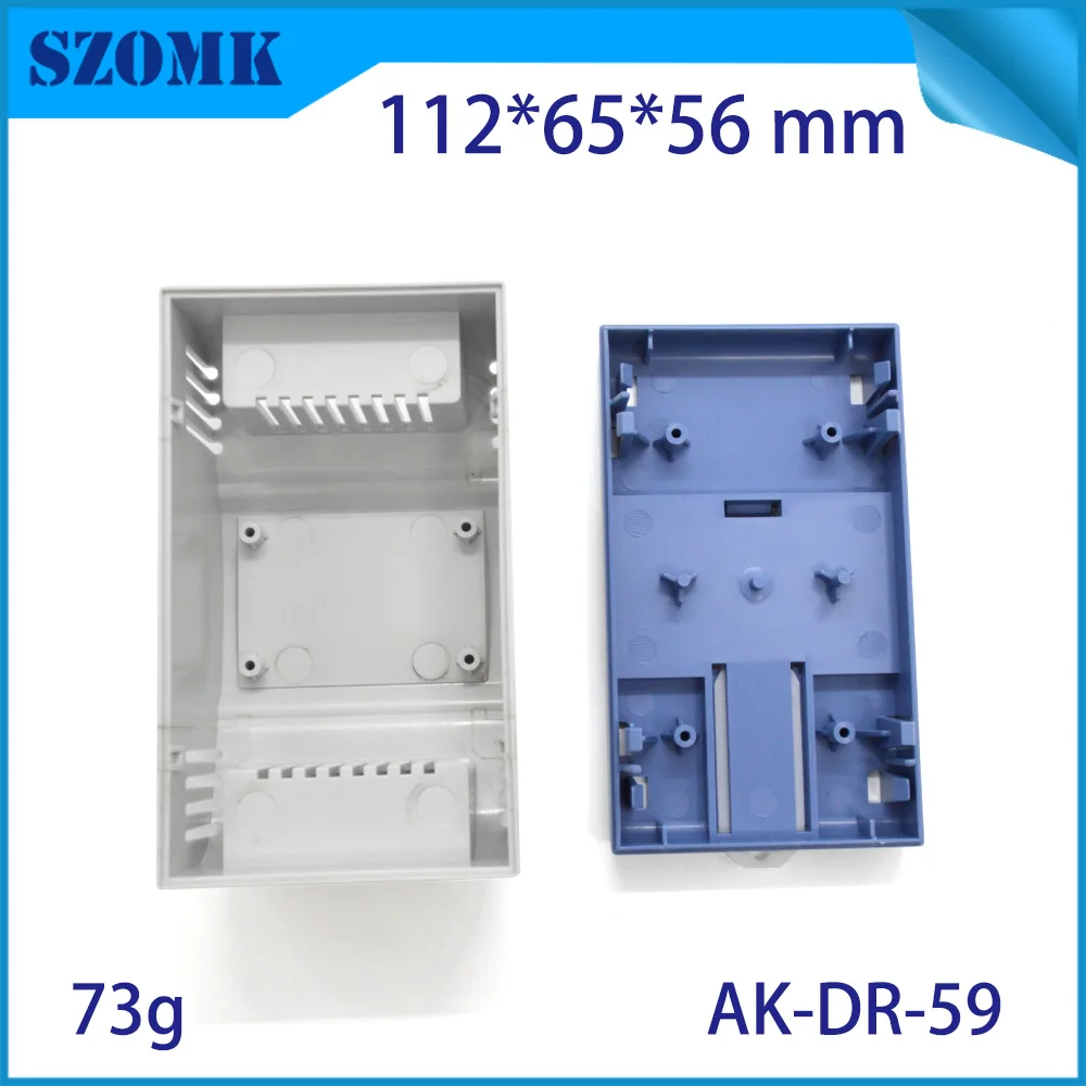 Szomk Plastic Din Rail Enclosure For Pcb Devices PLC Din Rail Enclosures