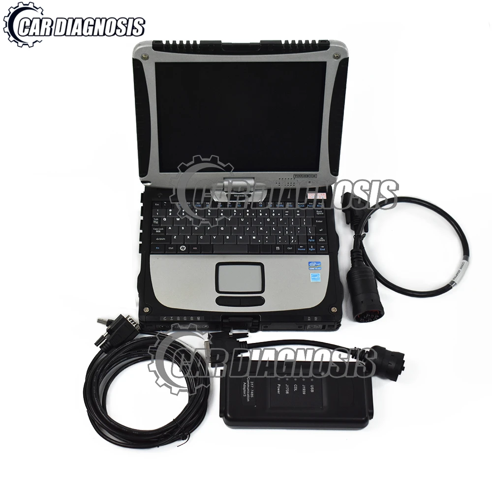 ET adaptor III 317-7485 diagnostic scanner tool installed 2021 SIS flash files +CF19 Laptop + FLASH Adapter ET3