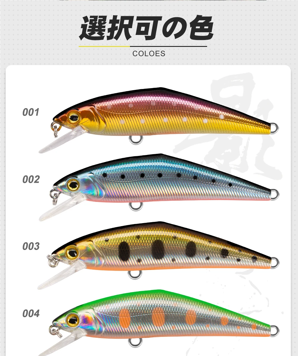 D1 D-CONTACT Sinking Minnow Lures 63mm 85mm Artificial Hard Wobblers High Quality For Bass Trout Pesca Winter Fishing Tackle