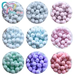 100 PCS Marble Colorse Series 9-19MM Baby Teether DIY Accessories Baby Product Teething Necklace Food Grade Silicone Round Beads