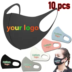 10pcs Custom Masks Personalized Reusable Fabric Black Washable Face Masks Customized Gifts Promotional Business Gifts