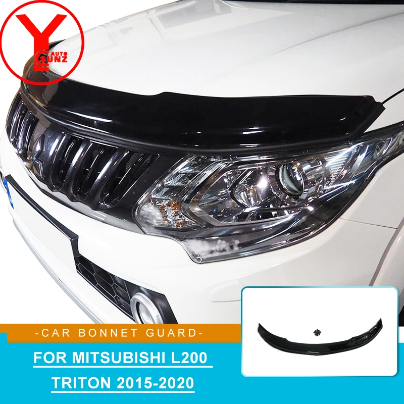 

Car Hoop Scoop Cover For Mitsubishi Triton L200 2015 2016 2017 2018 2019 Bonnet Guard Bug Shield Hood Styling Accessories YCSUNZ