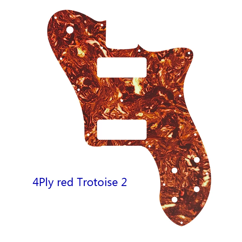 Pleroo Custom Guitar Parts - For US FD 72 Tele Deluxe Reissue Guitar Pickguard With P90 Humbucker Replacement Flame Pattern