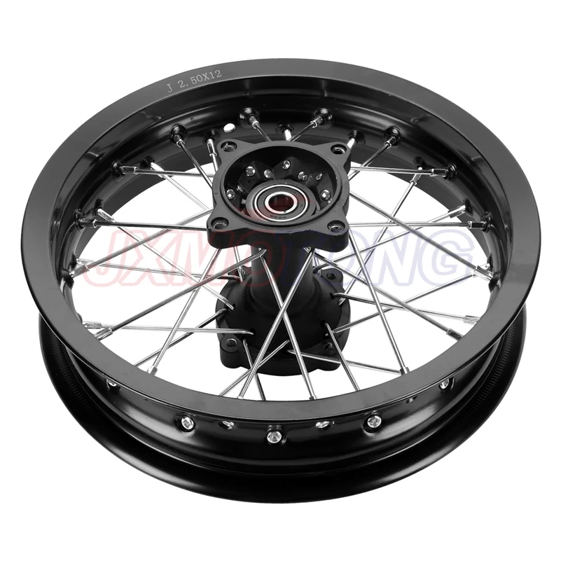 Black wheel Front 2.15-12 & Rear 2.50-12 12 inch 32 hole wheels hub motorcycle modified accessories high quality