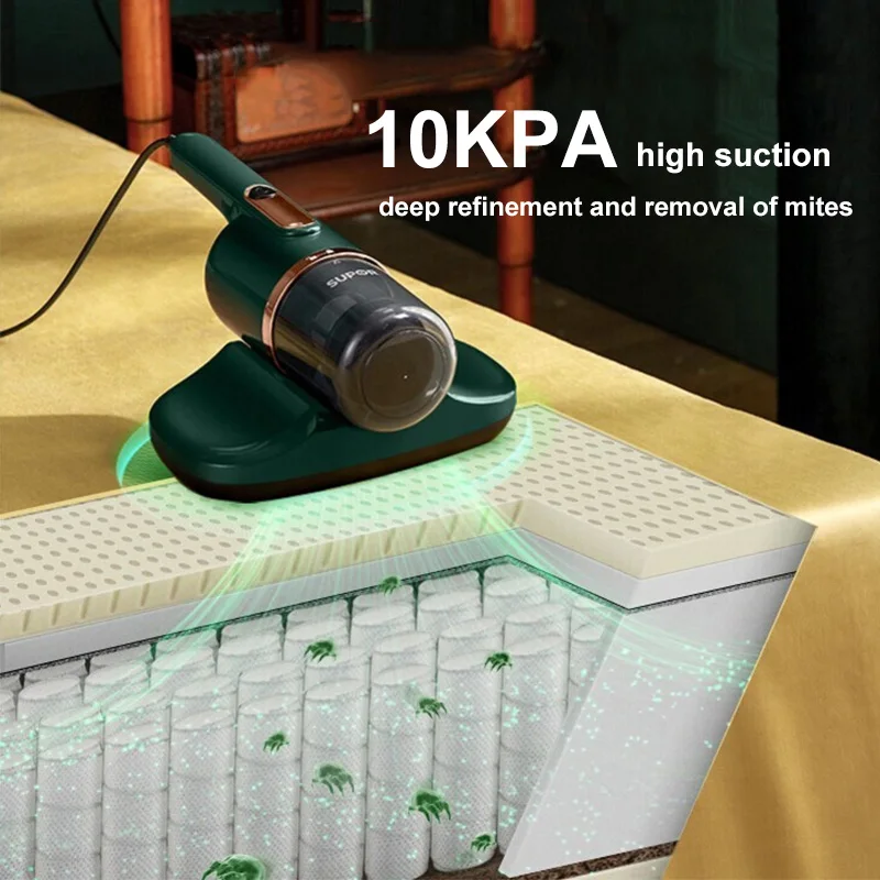 Supor เครื่องดูดฝุ่นดูดฝุ่น10KPa ใหม่เครื่องดูดไรฝุ่นสำหรับเตียงหมอนเสื้อผ้าโซฟา