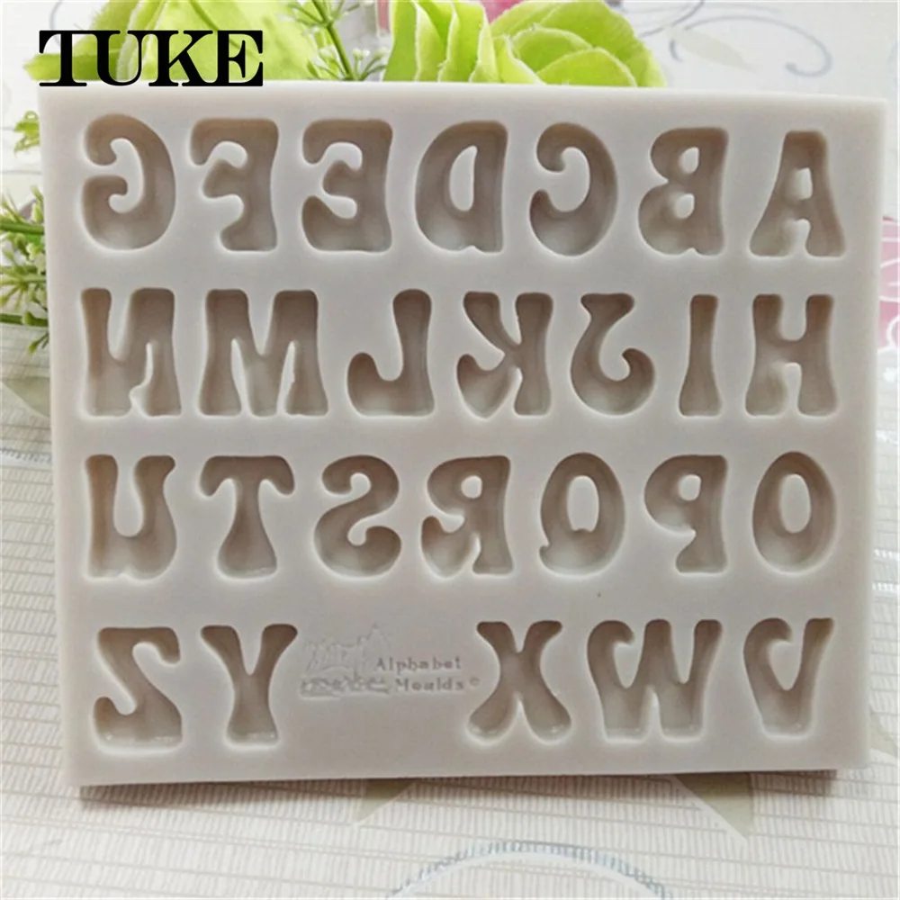 Many Lovely English Letter Number Silicone Mold Cupcake Jelly Candy Fondant Cake Decoration Baking Tool Chocolate Figure Moulds