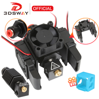 3DSWAY 3D Printer E3D V6 Hotend Kit All Metal Remote Bowden Direct Wade Extruder Volcano Cooling Fan Bracket PT100 Accessories