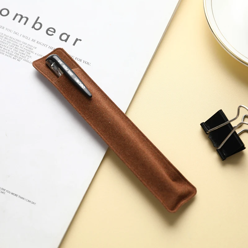 5/10Pcs Velours Pochette Stylo Plume Crayon Simple Sac Rétro Porte-Stylo