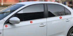 Car Bottom Lower Under Window Trim Decoration Strip Sticker Cover Bar for 2013-2018 VW jetta mk6