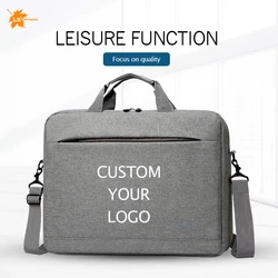 Bolso personalizado para hombre y mujer, funda protectora para portátil, bolsa funda de hombro, maletín de mano para documentos