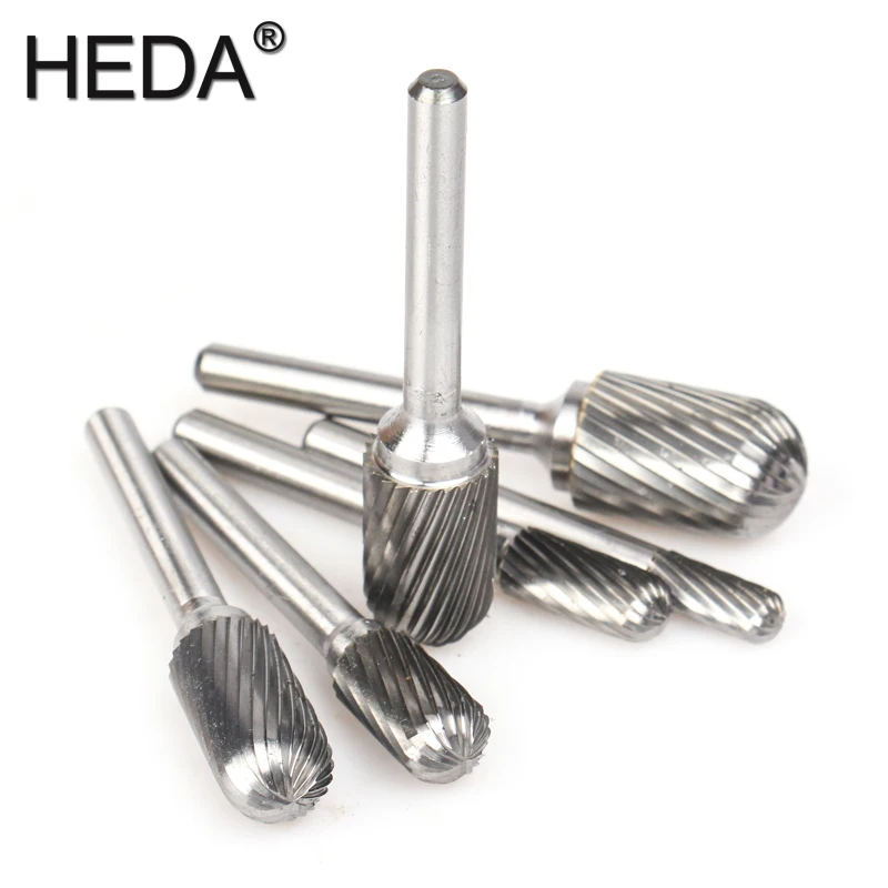 6Mm-16Mm 6 Cái Khắc Đầu Dụng Cụ Cầm Tay Bộ Tungsten Carbide Burr Bit Bộ Gỗ Dao Phay kim Loại Xoay Tập Tin Với Stanley