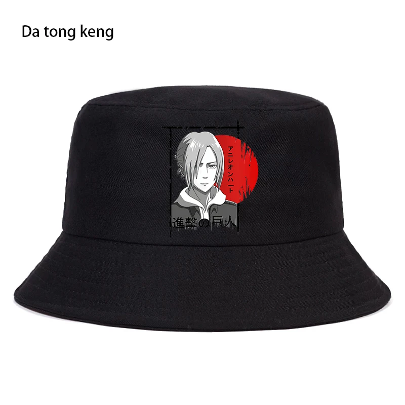 Attack on Titan Summer Hat Women Men Panama Bucket Cap The Design Flat Visor Japan Anime Fisherman Hat