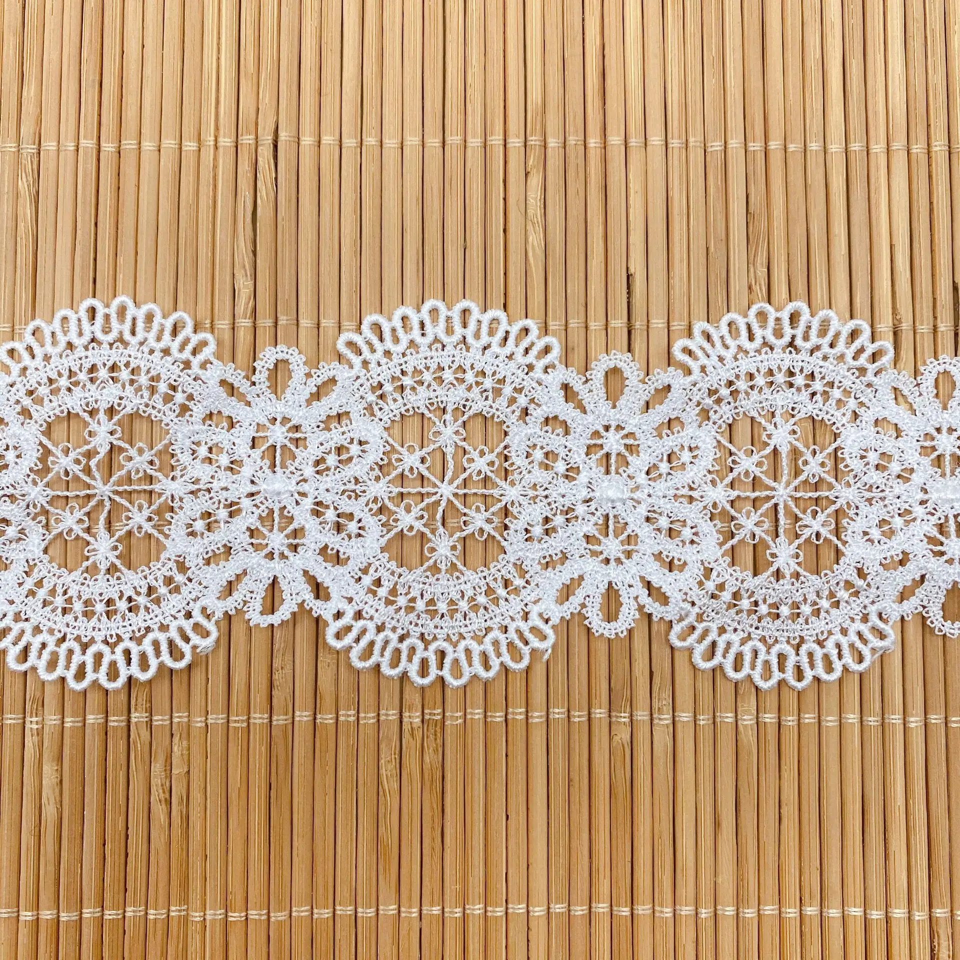 Hollow Flower Embroidered Lace Trim Ribbons Fabric Trim DIY Sewing Handmade Craft Materials Clothes Accessories Home Decoration