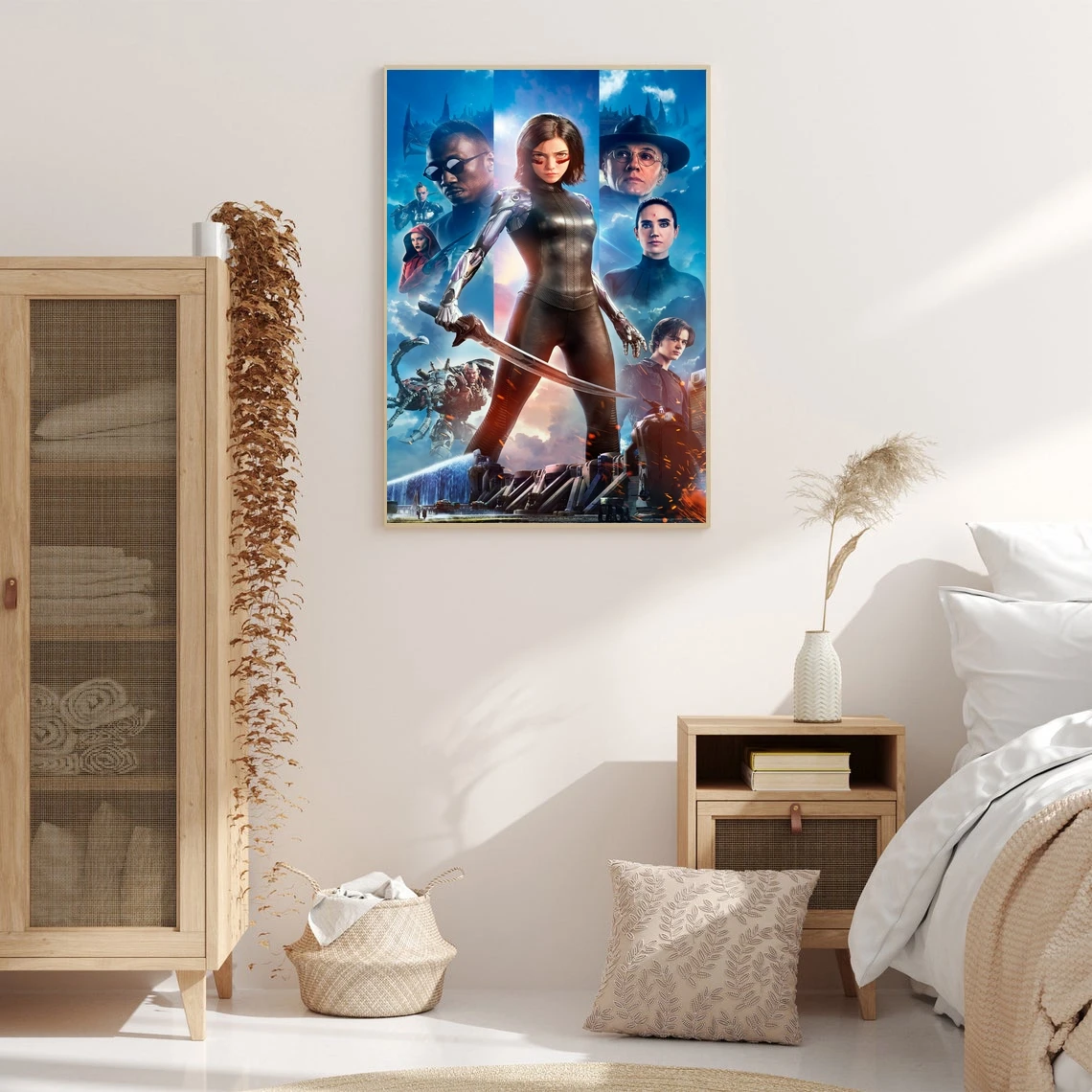 أليتا معركة الملاك الفيلم المشارك الرسم على لوحات القماش الجدارية غرفة نوم غرفة المعيشة ديكور المنزل (بدون إطار)