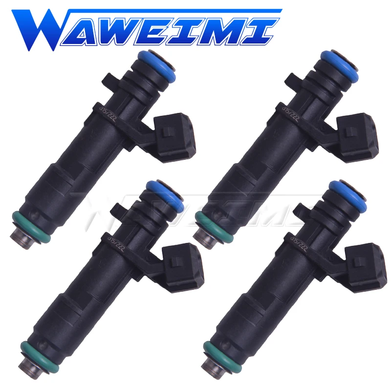 WAWEIMI 4 Pieces Fuel Injector 25186566 For Chevrolet sail 1.2 LOVA Aveo 1.2 SPARK 1.0 1.4 c111032 24101262 23899720