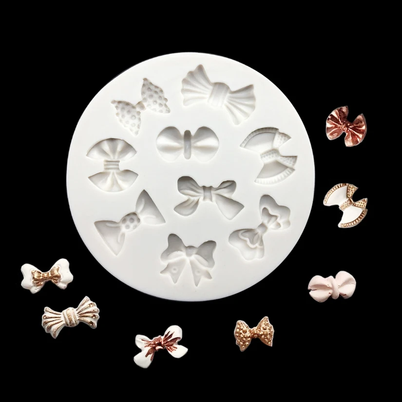 Bows Silicone Mold Sugarcraft Cupcake Chocolate Baking Mold Fondant Cake Decorating Tools