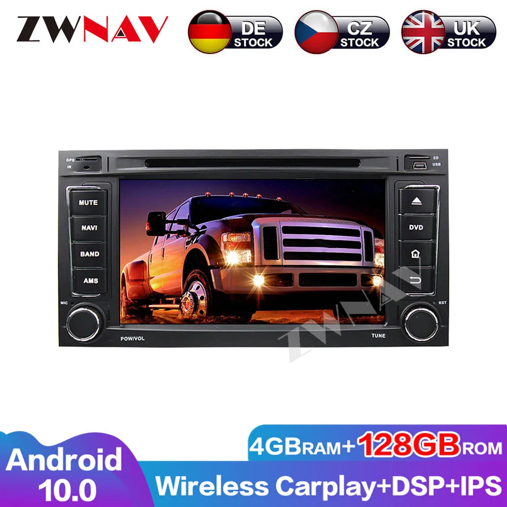 128G Android 10 DSP Audio Navigation For VW Touareg 2002-2010 Head Unit Car DVD Player GPS Multimedia Auto Radio