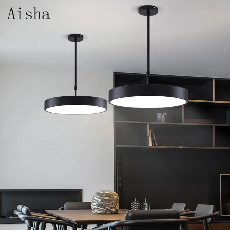 

Modern Simple Led Round Ceiling Lamp Creative Personality Chandelier Restaurant Study Clothing Store Shop Office Lamp