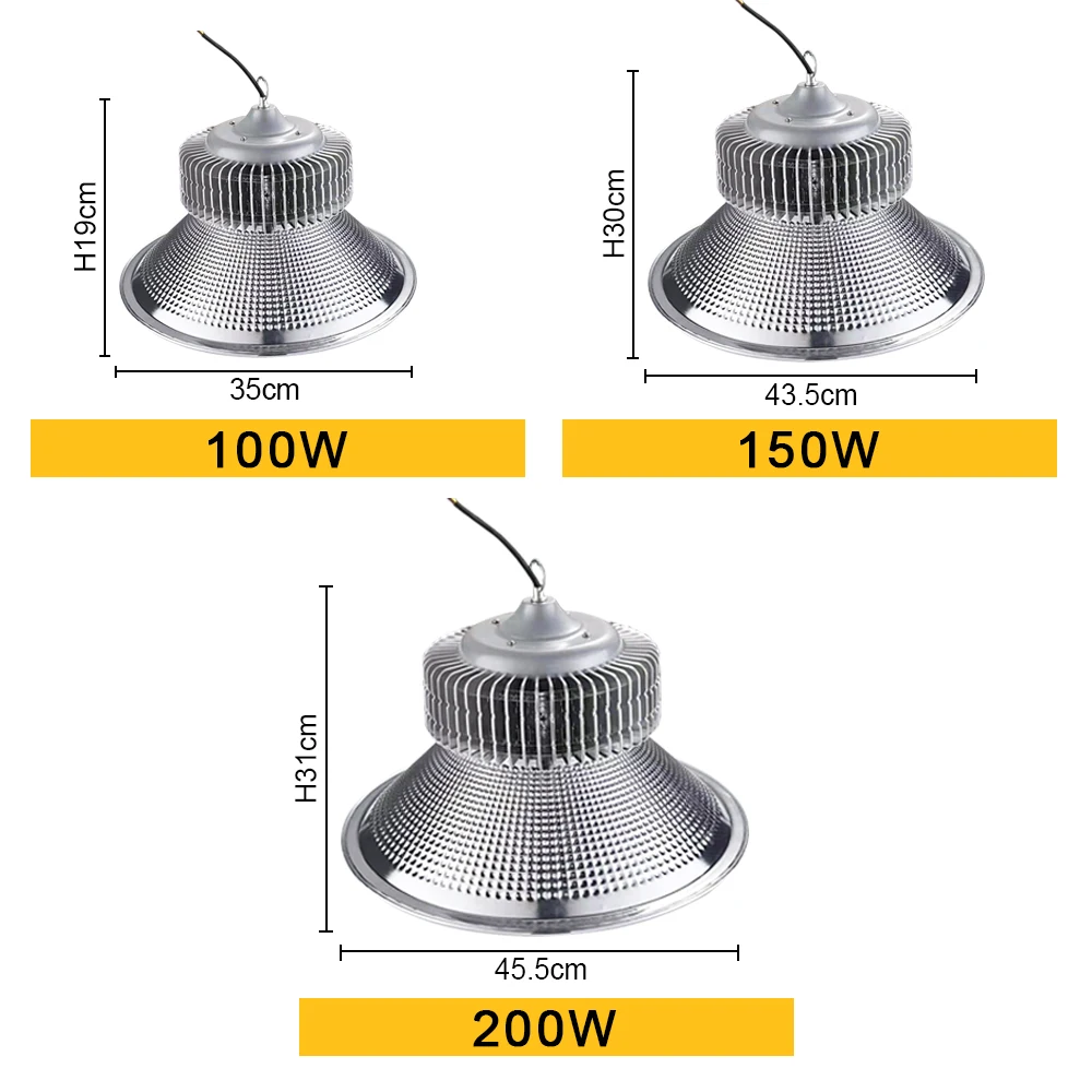 200W LED Warehouse Workshop Big Shopping Mall High Lighting Lamp 150W 200W Industrial and Mining Lamp Factory Lighting