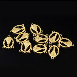 Gold-plated Virgin Mary center medal, handmade rosary three-hole medal Virgin Mary DIY jewelry handmade craftsmanship