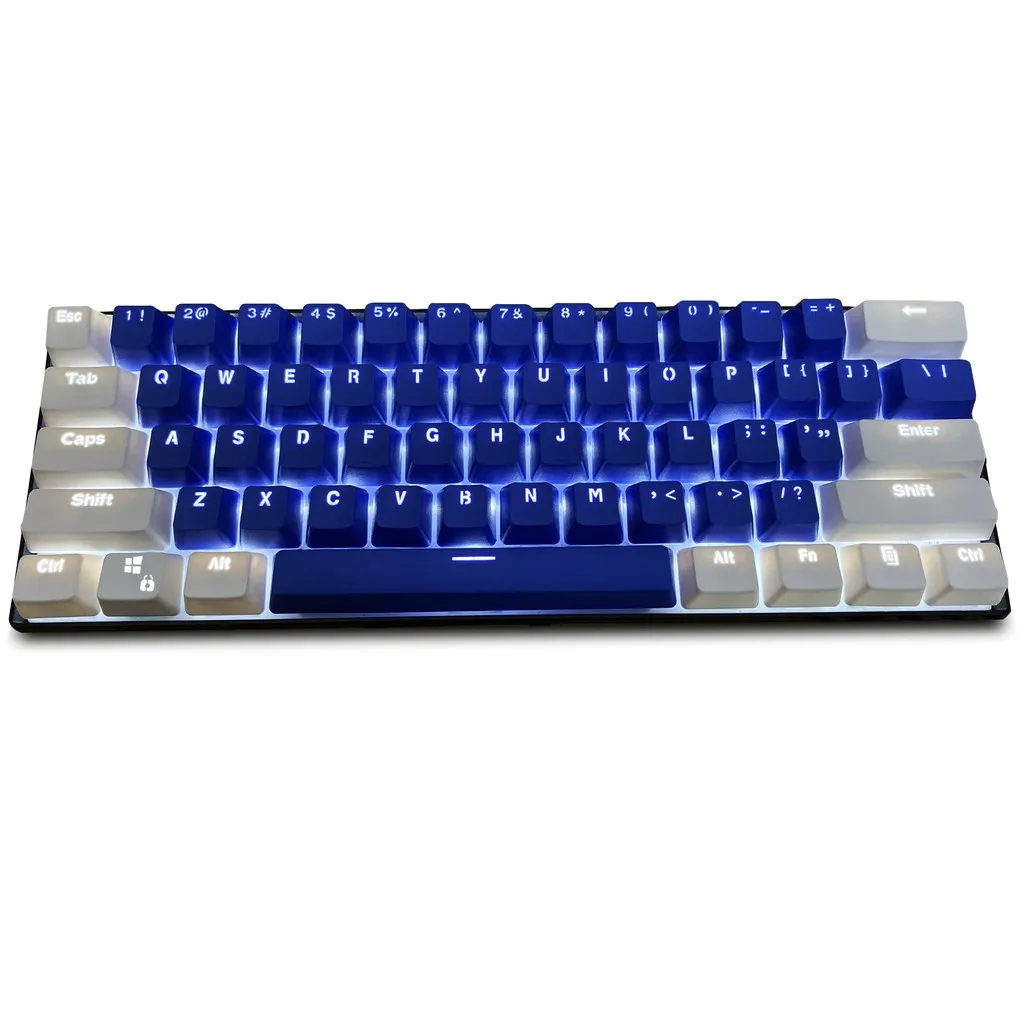 Topwang keycaps61 keycaps, PBT keycaps, backlit two-color mechanical keyboard keycaps GH60 / RK61 / ALT61 / Annie  keyboard