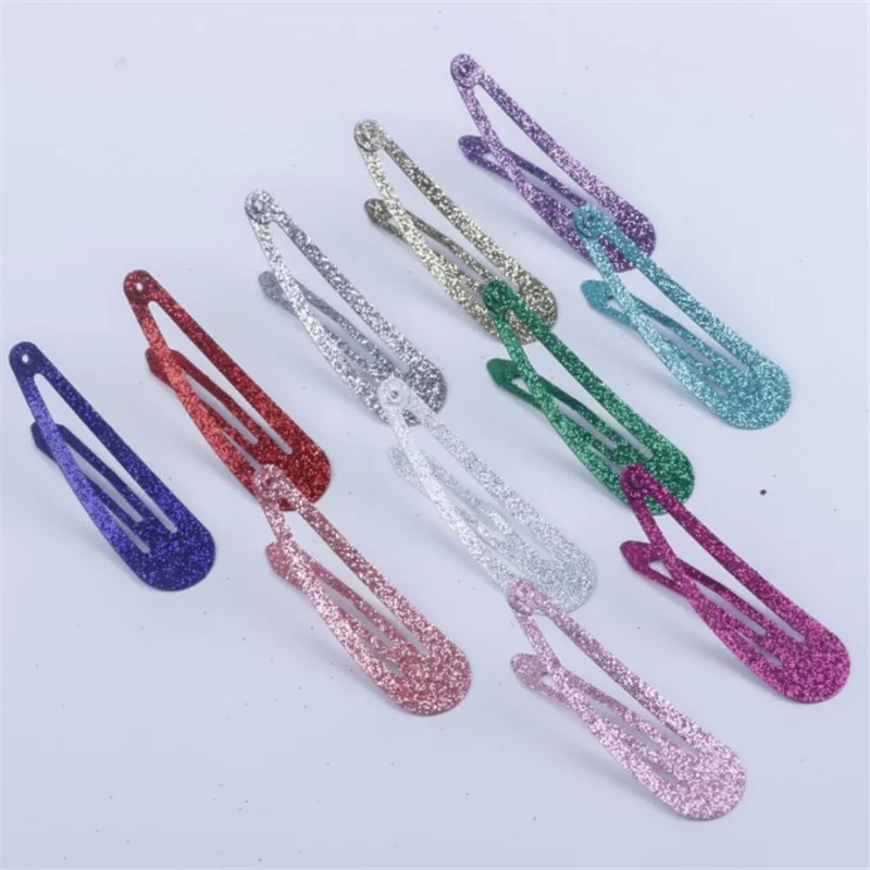 Hair Accessories 20Pcs/Lot Shining Head Decoration Glitter Sequin Powder Hairpin Dripping BB Clip Barrettes Hair Clips For Girls