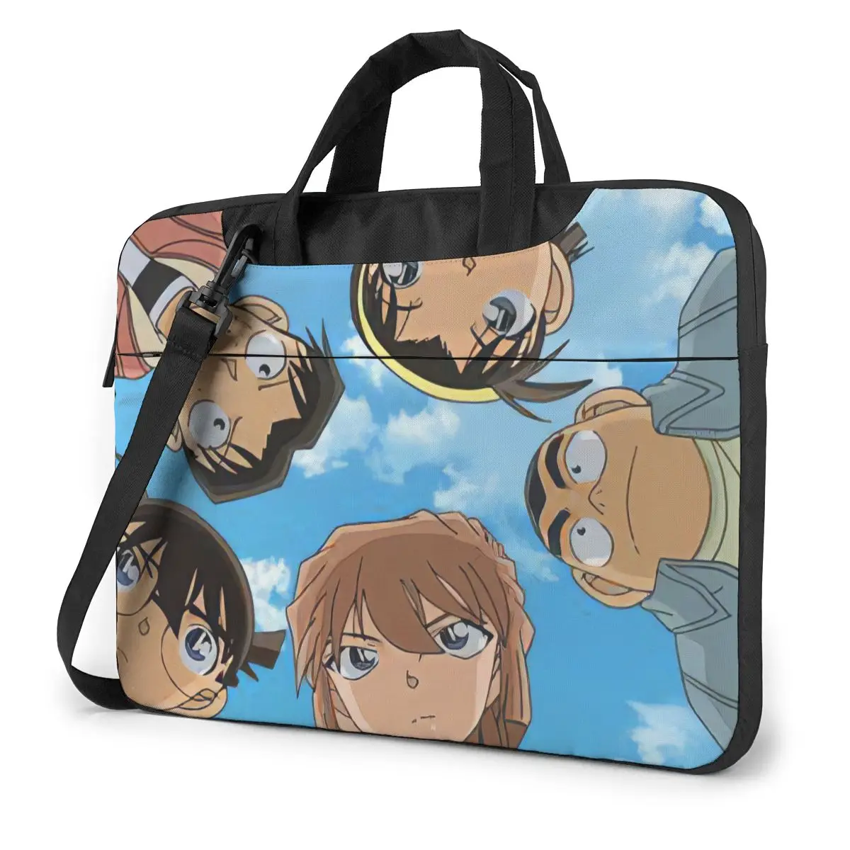 Detective Conan Laptop Bag Case Protective Vintage Computer Bag Bicycle Crossbody Laptop Pouch