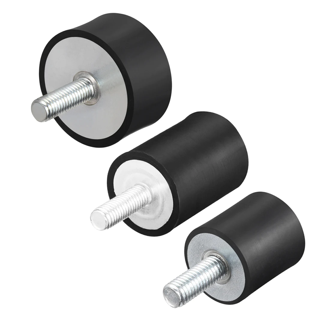 uxcell M8 Thread Male Female Rubber Mounts Vibration Isolators Black for Fitness Equipment and Air Conditioning