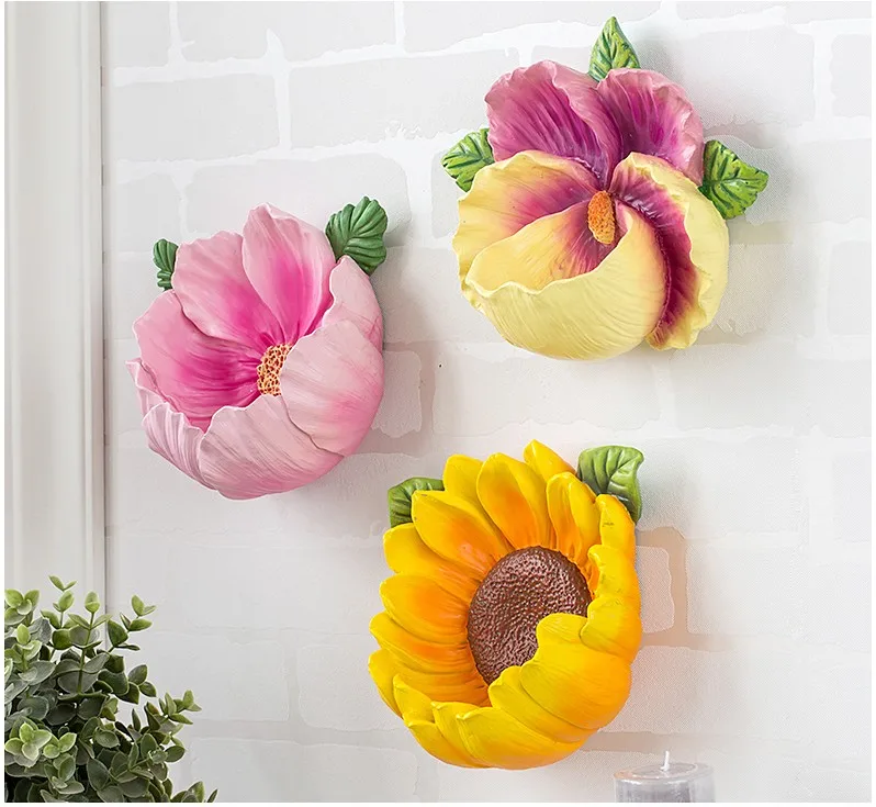 

Modern Fengshui Wall Hanging Flower Storage Box Resin Ornaments Art 3D Wall Sticker Decoration Home Livingroom Wall Mural Crafts