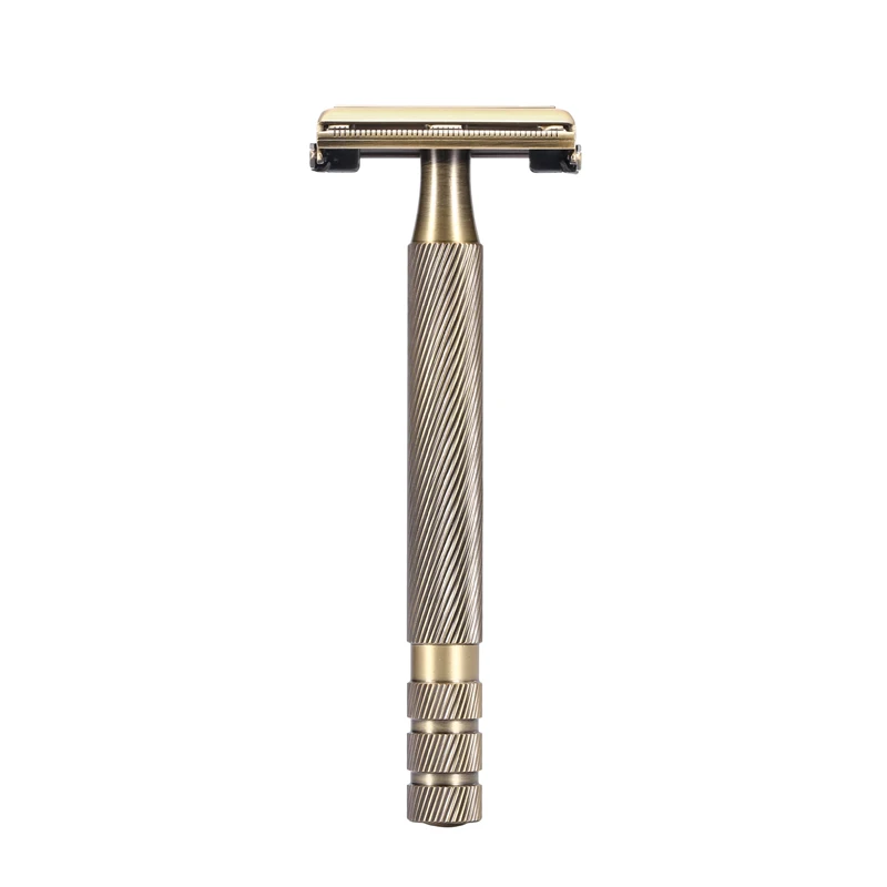 Men Shaving Metal Safety Razor Brass Double Edge  Classic Shaver