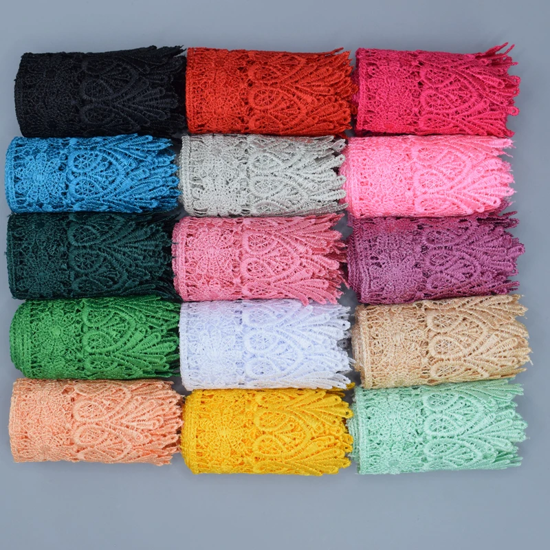 8cm wide beautiful crochet embroidery lace ribbon DIY embroidery bed skirt lace Dress lace Curtain lace