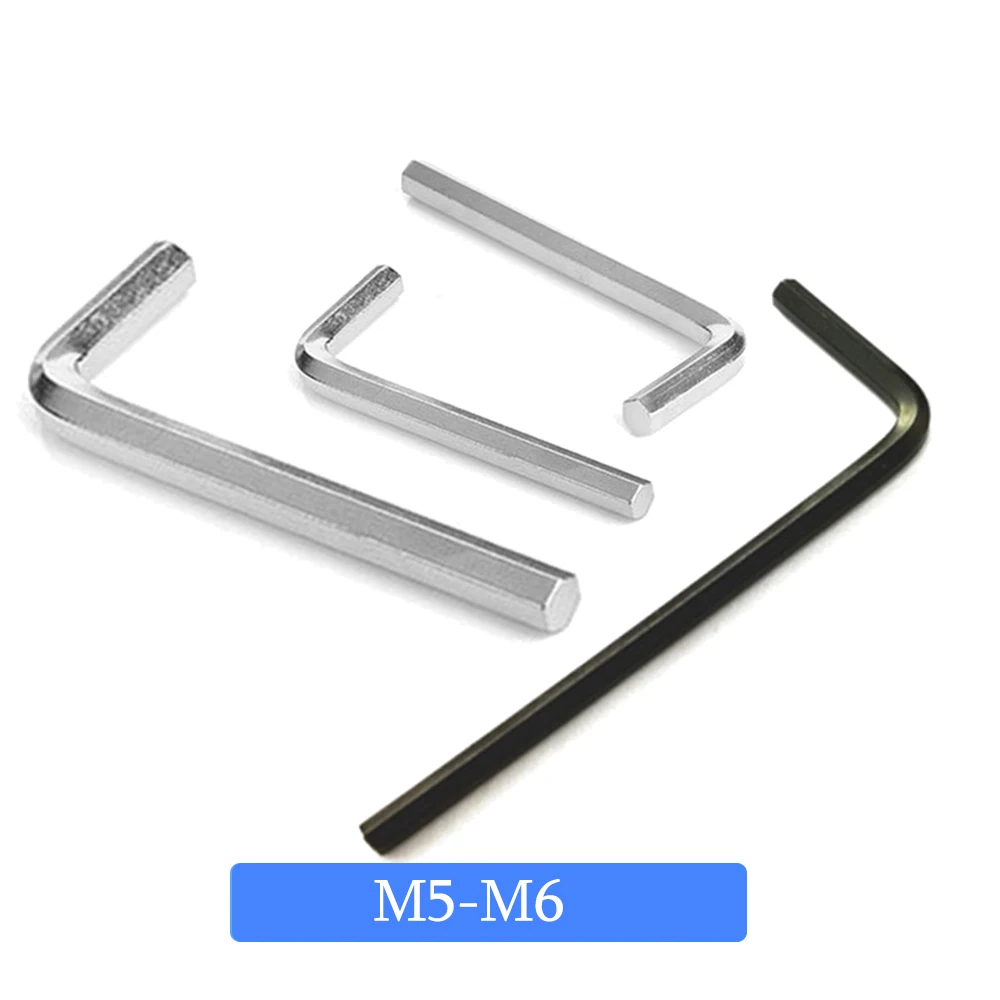 

Metric Hexagon Wrench 1PC L Shape Stiffening Hex Key Tool Flat Point End M5 M6 Wrench Wholesale